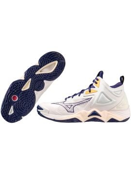 Кроссовки для волейбола Wave Momentum 3 Mid (White/Bribbon/Mpg old