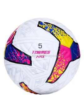 Мяч футб. TORRES MAX, F323425, р.5, ПУ, 4 сл, 12 п, термосшивка, белый-мультиколор