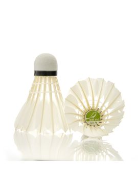 Воланы для бадминтона DOUBLE FISH JINQUE 09 (перо),уп.12 шт.сред.скор., белый