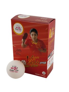 Мяч для наст. тенниса Double Fish 3***, World Cup, диам. V40+мм, ITTF Appr, упак.6 шт,