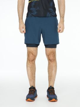 Шорты спортивные 2-in-1 муж. (45 синий)