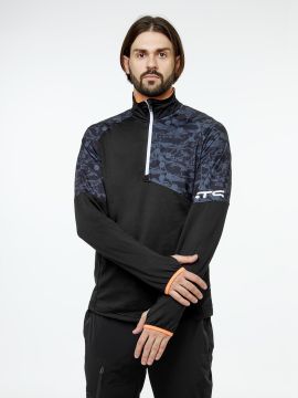 Кофта на молнии 1/3 HZ SUB PRINT муж. (10 чёрный) М