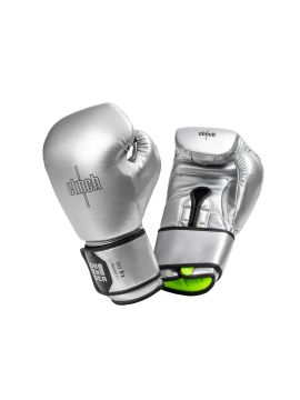 Перчатки боксерские Clinch Contender серебристо-черные