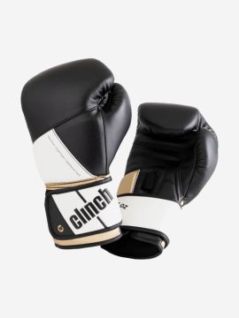 Перчатки боксерские Clinch Pro NF черно-бело-золотые