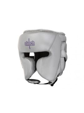 Шлем боксерский с бампером Clinch Undefeated Russian Team серебристый