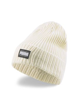 Шапка PUMA Ribbed Classic Cuff Beanie, 100% акрил, белый