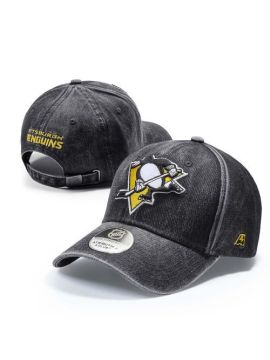 Бейсболка ТМ ATRIBUTIKA&CLUB Pittsburgh Penguins, черная 55-58 239
